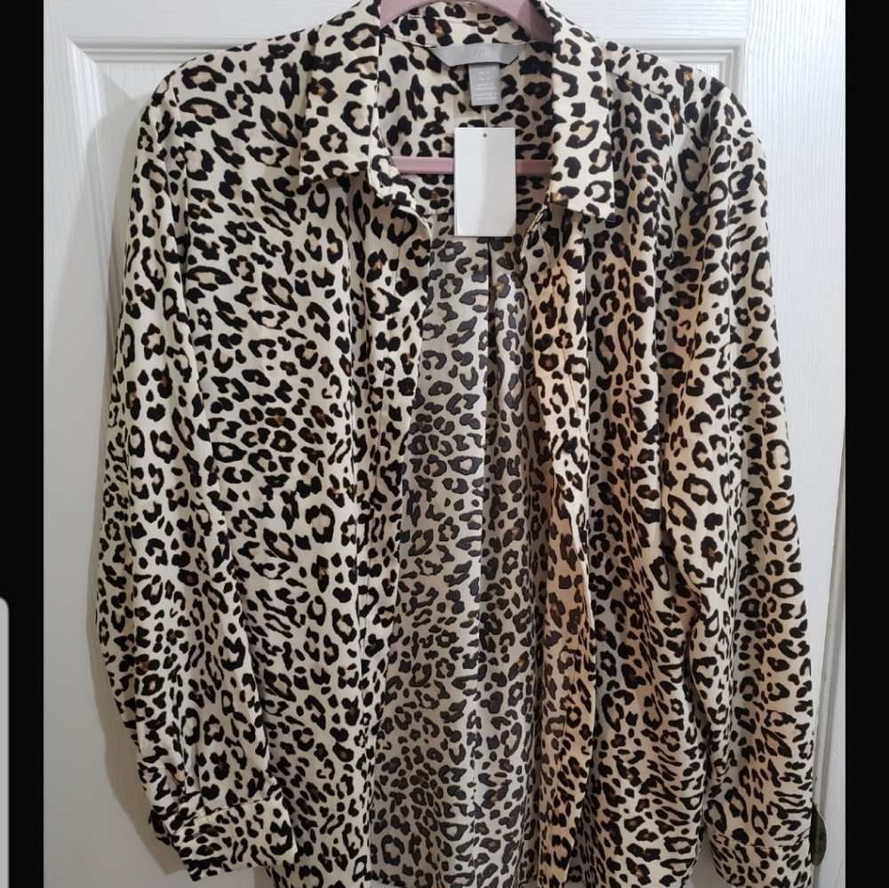 Cheetah blouse.